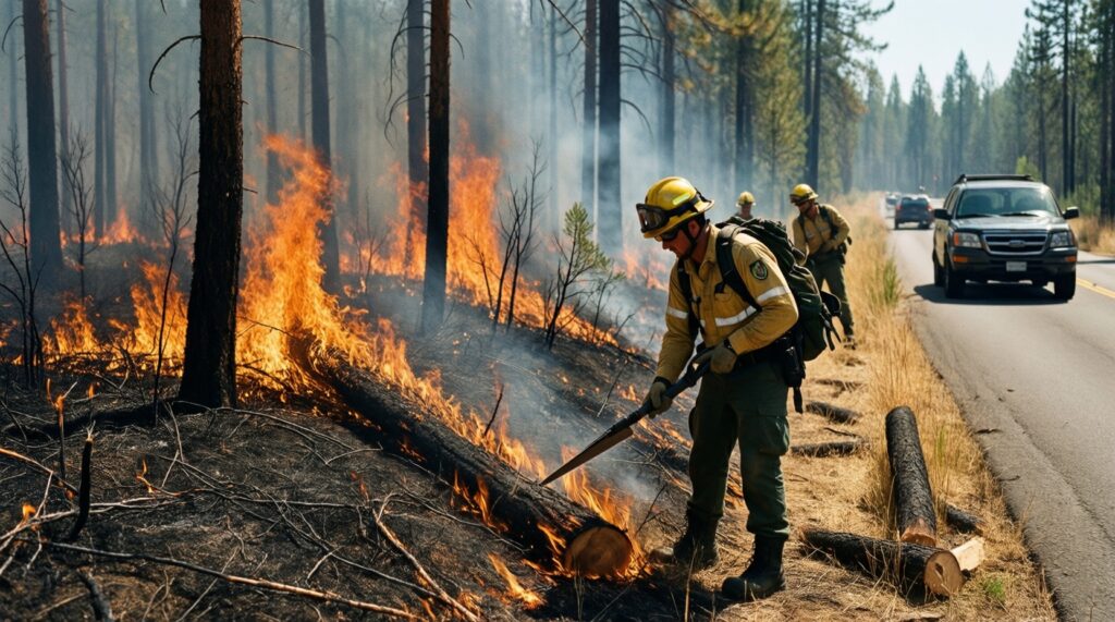 Экология и природа: качество воздуха/воды, мусор, лесные пожары и меры профилактики - иллюстрация